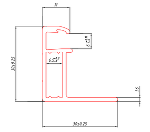 Aluminium Solar Frame 30x30mm