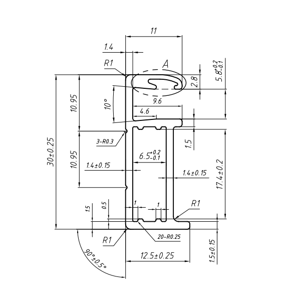 Aluminium Solar Frame 30x12.5 mm